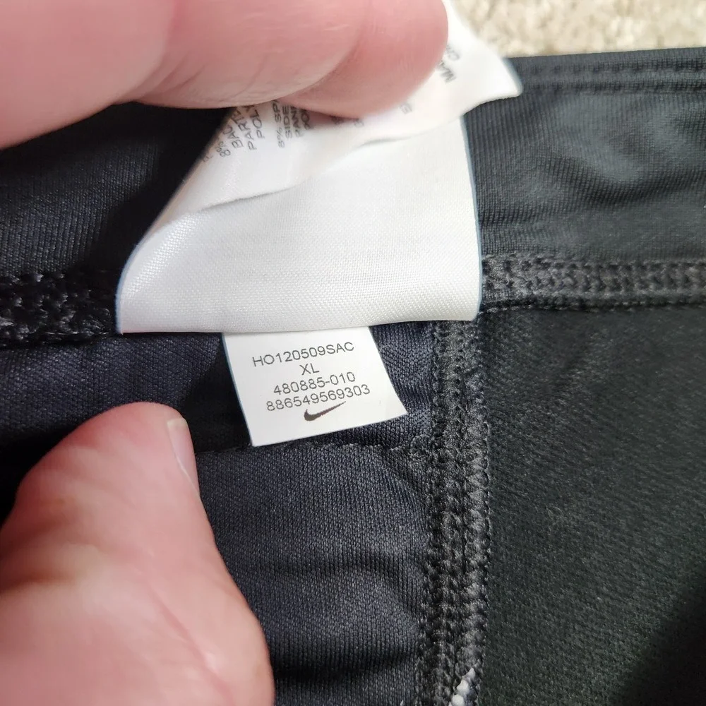 Nike Running Pants Men XL Element Thermal‎ Tights Reflective Black Dri Fit